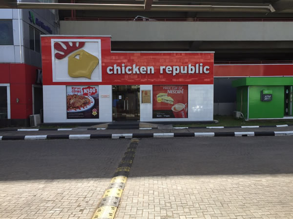 wall sign for Chicken republic by Goldfire Nigeria Limited| Signage company in Lagos, Nigeria