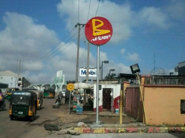 Pylon sign for Mr. Biggs- Goldfire Nigeria Limited