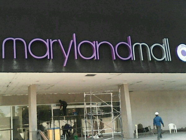 wall sign for Maryland Mall by Goldfire Nigeria Limited| Signage company in Lagos, Nigeria