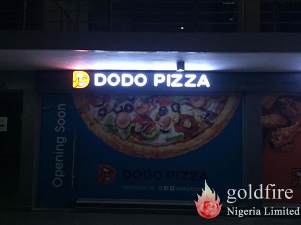 Signage: Dodo Pizza Admiralty way, Lekki, Lagos | Signage Company In Lekki Lagos Abuja