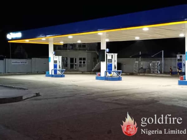 Branding of Enyo Filling Station - Refinery Road, Kaduna done by Goldfire Nigeria Limited.