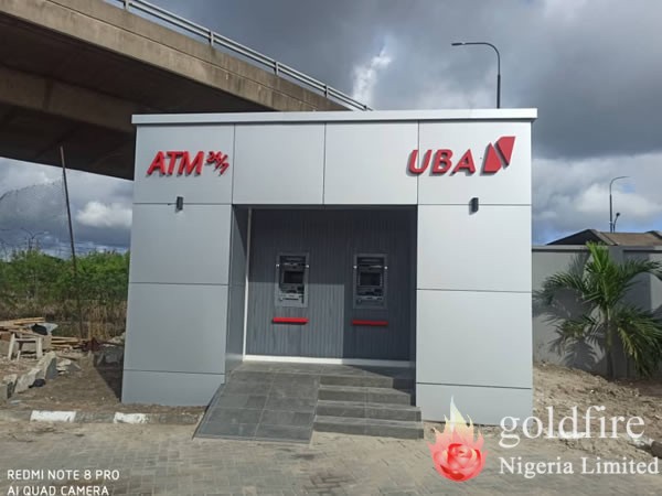 UBA 3D ATM signage at Northern foreshore Estate, Ikoyi produced and installed by Goldfire Nigeria Limited.