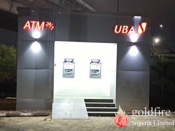 UBA 3D ATM signage at Northern foreshore Estate, Ikoyi produced and installed by Goldfire Nigeria Limited.