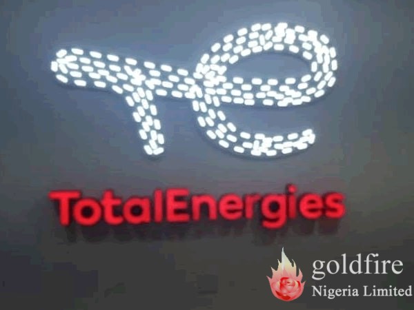 Illuminated Total Energy Internal signage at Victoria Island, Lagos by Goldfire Nigeria Limited.