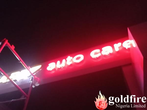 Signage for Quartz Autocare, Total - Gombe produced and installed by Goldfire Nigeria Limited | Signage Company In Nigeria | Branding Company In Lagos Abuja Nigeria