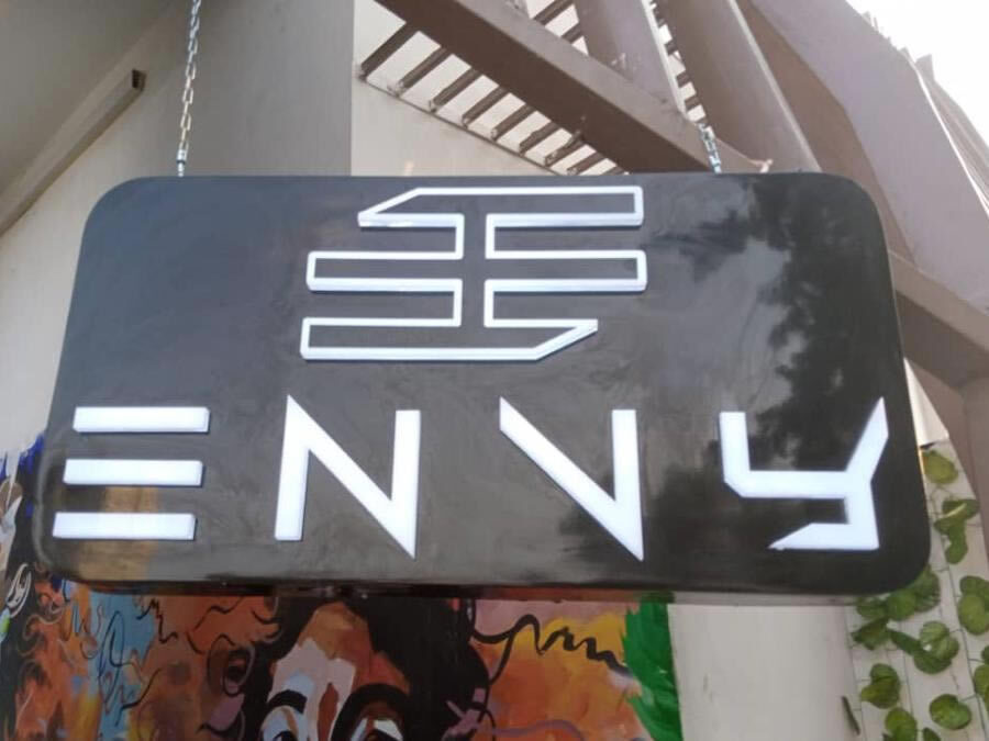 Signage for Club Envy VI produced by Goldfire Nigeria Limited | Signage company in Nigeria | Branding Company In Nigeria | Commercial Signs | Exterior Signs | Illuminated Signs | Wall Signs