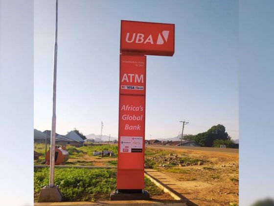 Signage: UBA Pylon in Kaduna produced and installed by Goldfire Nigeria Limited. Signage Company In Nigeria| Branding Company In Lagos Abuja Nigeria| Sign Compnay