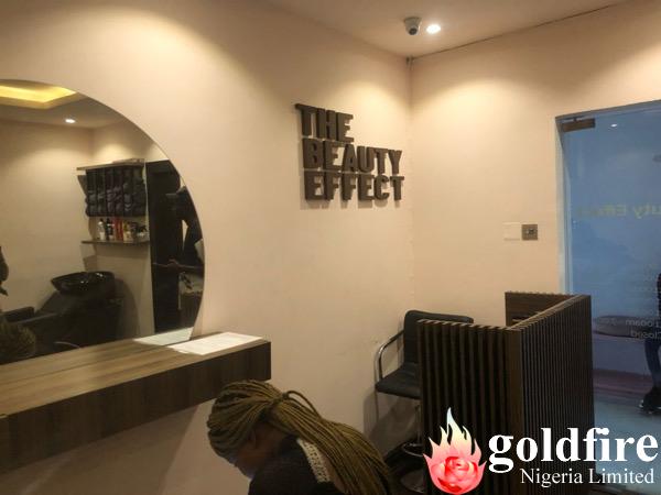 Interior wall signage for The Beauty Effect Studio - Lekki, Lagos