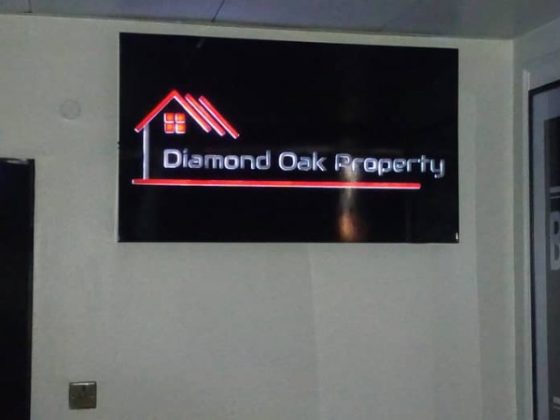 Signage - Diamond Oak Property - Interior Signage| Real Estate Signage | Property Sign | Illuminated Signs