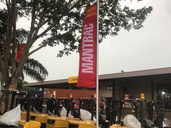 Mantrac Flagpole Signage and Banners at Oregun office, Ikeja