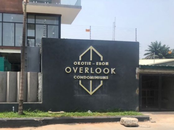 Signage: Overlook Condominiums - Ikoyi, Lagos produced by Goldfire Nigeria Limited |Exterior Signs | Illuminated signage