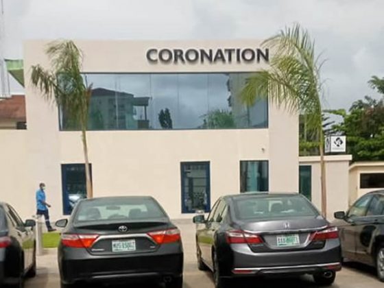 Coronation Annex office Victoria Island, Lagos produced and installed by Goldfire Nigeria Limited | Sign Experts