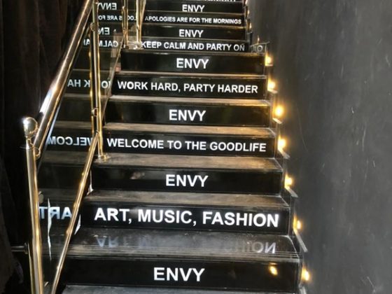 Staircase Lettering: Club Envy - Victoria Island - Goldfire Nigeria Limited