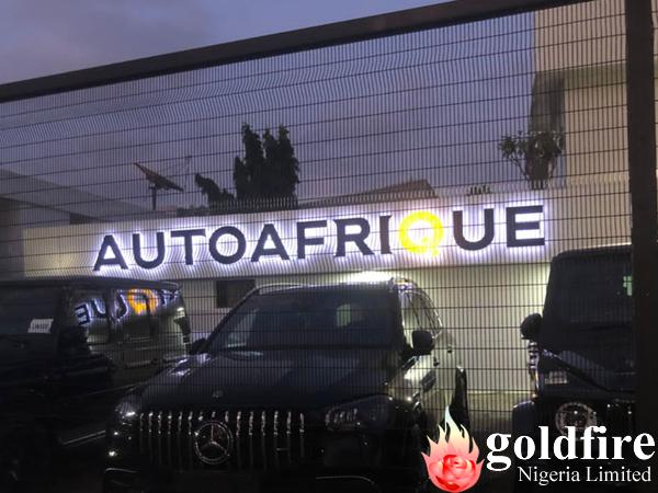 Signage: Auto-Afrique Car lot - Victoria Island, Lagos