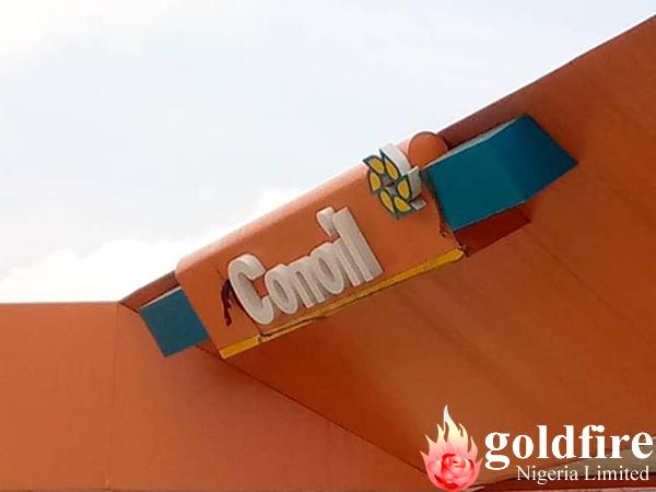 Branding of Conoil Station - Airport Road, Lagos completed by Goldfire Nigeria Limited.