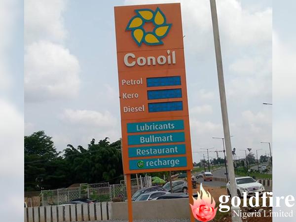 Branding of Conoil Station - Airport Road, Lagos completed by Goldfire Nigeria Limited.