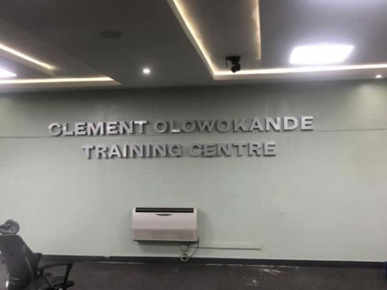 Signage: Clement Olowokande Training Centre