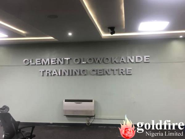 Signage: Clement Olowokande Training Centre