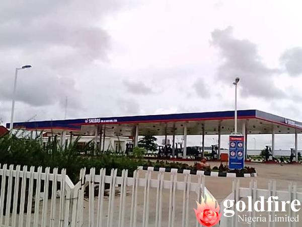 Full station branding | signage for Salbas Oil & Gas - Abuja done by Goldfire Nigeria Limited.