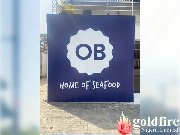 Signage for Ocean Basket Restaurant - Victoria Island, Lagos
