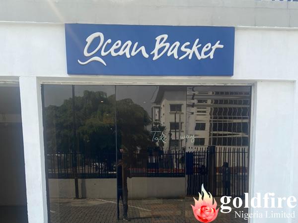Signage for Ocean Basket Restaurant - Victoria Island, Lagos