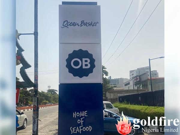 Signage for Ocean Basket Restaurant - Victoria Island, Lagos