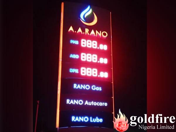 Pylon, Entrance & Exit Signage: AA Rano - Kano - Goldfire Nigeria Limited