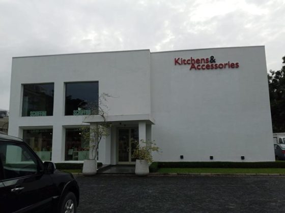 Kitchen and Accessories signage produced and installed at Head Office - Victoria Island by Goldfire Nigeria Limited. Signage Company In NIgeria