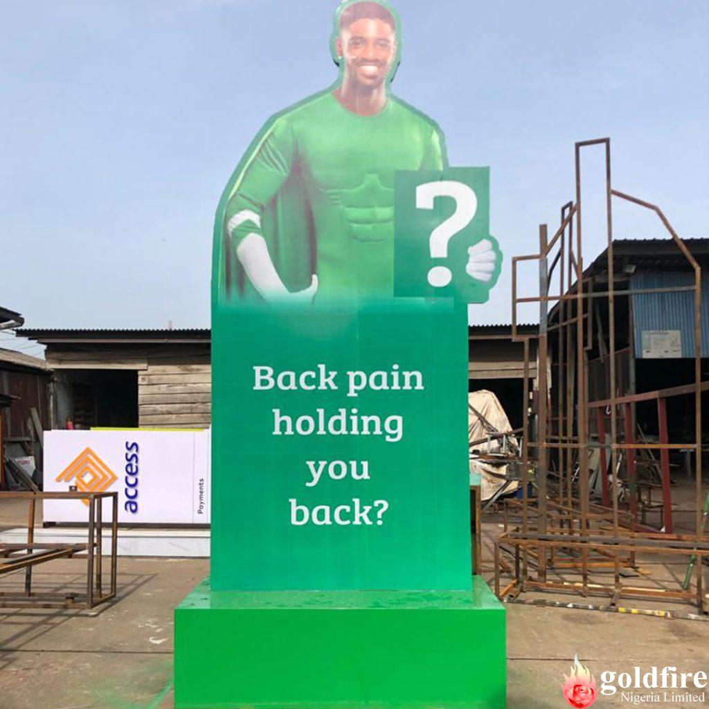 Production , delivery and installation of Salonpas monument signs